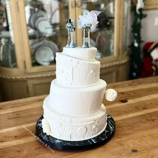 Star Wars themed wedding cake