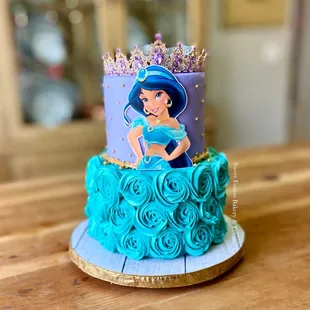 Princess Jasmine themed cake