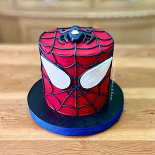 Spiderman themed birthday cake