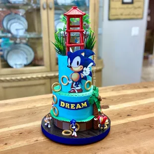 Sonic the Hedgehog cake