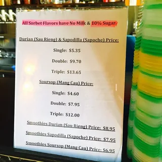 24 oz. Cup Sapodilla Real Fruit Smoothie