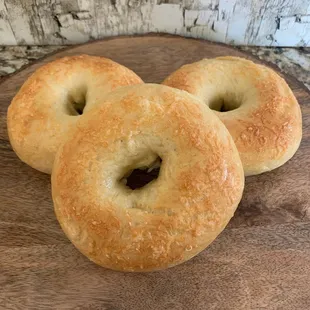 Asiago bagels loaded with Asiago cheese