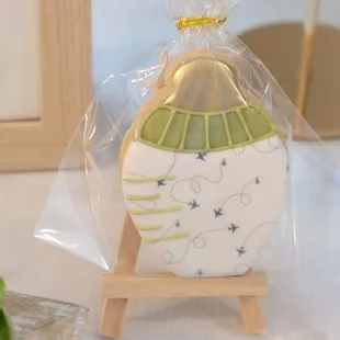 a cookie wrapped in plastic