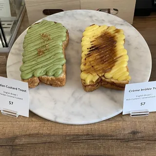 Pandan Custard Toast