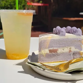 Taro Mille Crepe Cake