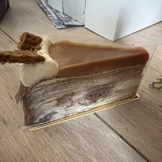 Caramel Biscoff Chocolate Mille Crepe Cake