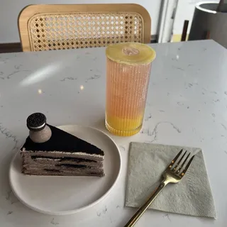 Cookie and Cream Mille Crepe Cake