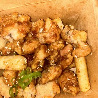 Honey Butter Soy Garlic Popcorn Chicken