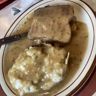 Open face turkey sandwich