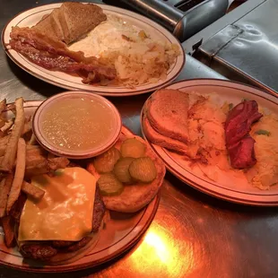 two plates of food