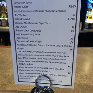 New Menu!