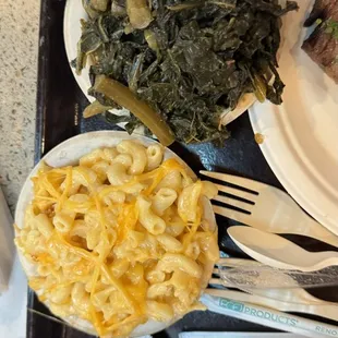 Mac and Cheese; Collard Greens