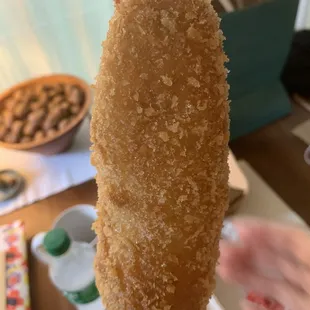 Rice Corn Dog with half cheese half sausage (Huge!)