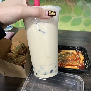 Milk tea with boba