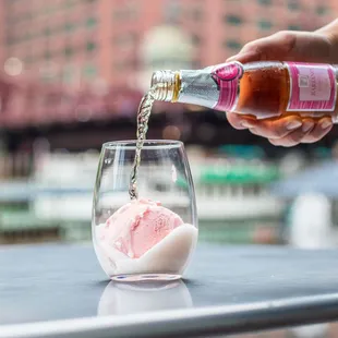 Sparkling Rose &amp; Prosecco.  Make it a float!
