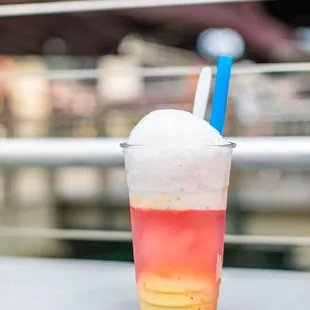 Boozy Floats!  Your favorite BOOZY BEV over Sorbet/Gelato