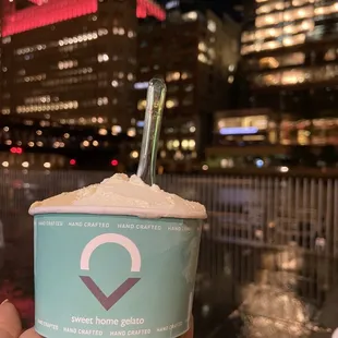 Gelato in a cup