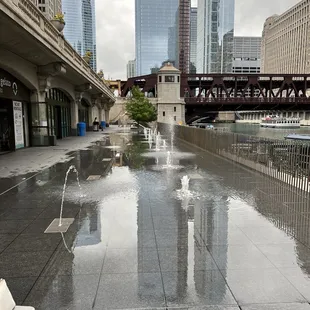 Fountain sidewalk