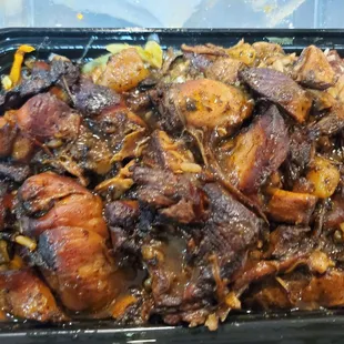 Large Brown Stewed Chicken