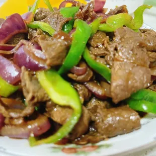 Scallion beef