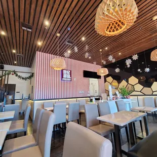 the interior of the restaurant