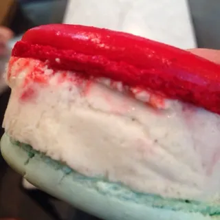 Strawberries and Cream Macaron