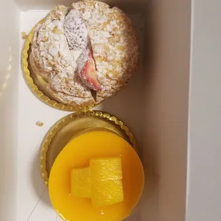 Cream Puff and Mango Mousse