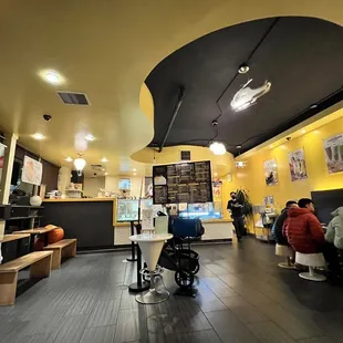 the inside of a coffee shop