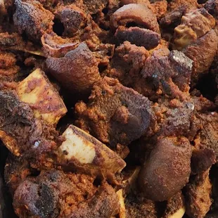 Fried meat