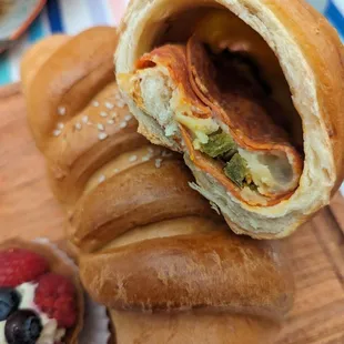 Inside the pepperoni jalapeno bread