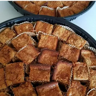 Our famous butter mochi platter