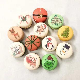 a variety of christmas cookies