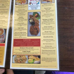 a menu for sweet jam