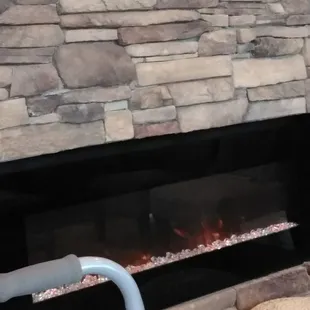 We were able to sit in front of the fireplace and talk while enjoying our coffee.