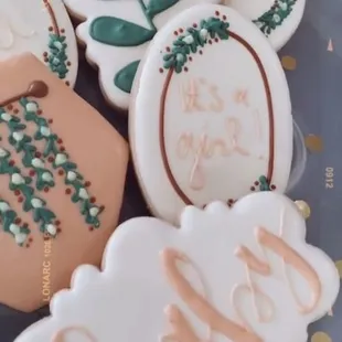 decorated cookies on a plate
