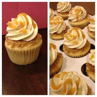 Peach cobbler cupcakes
