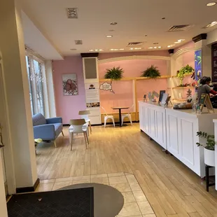 the inside of a coffee shop
