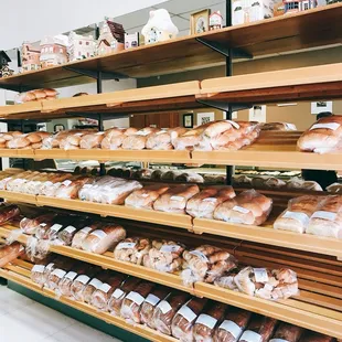 shelves of fresh baked goods