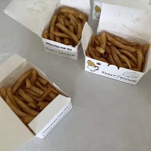 Fries included as a side with all of the items ordered