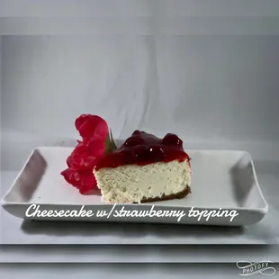 cheesecake with strawberry topping