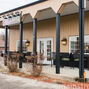 Our outside sitting area