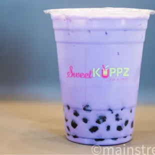 Taro smoothie with boba
