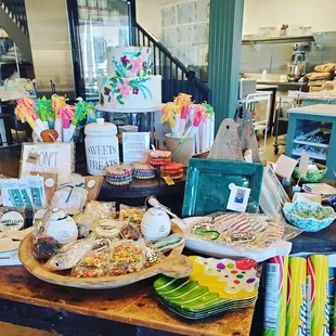 a variety of desserts