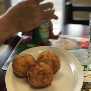 Relleno de Papa (meat filled potato balls)