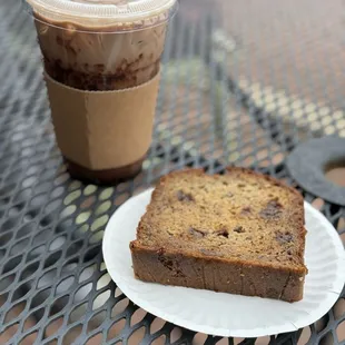 Banana bread and coffe