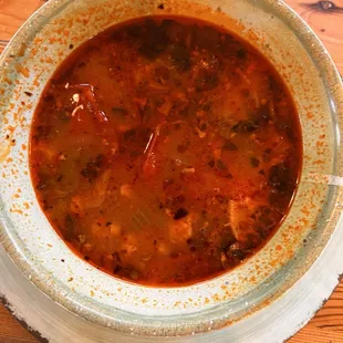 Soup of the day: chickpea and----? Delicious. Spicy.