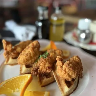 fried chicken and waffles