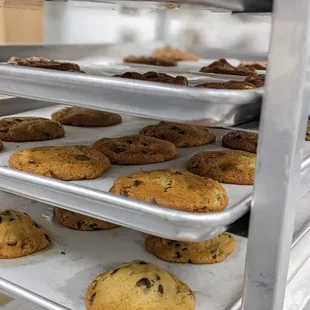 a rack of cookies