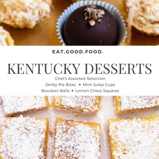 a plate of desserts