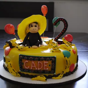 Curious George birthday cake